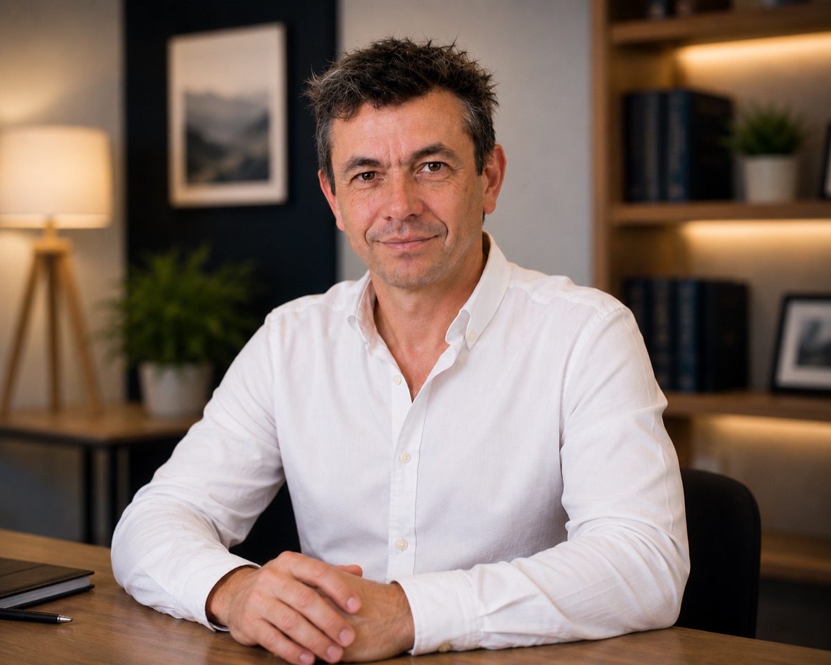 Nicolas Debaillie, conseiller en gestion de patrimoine, dans son bureau